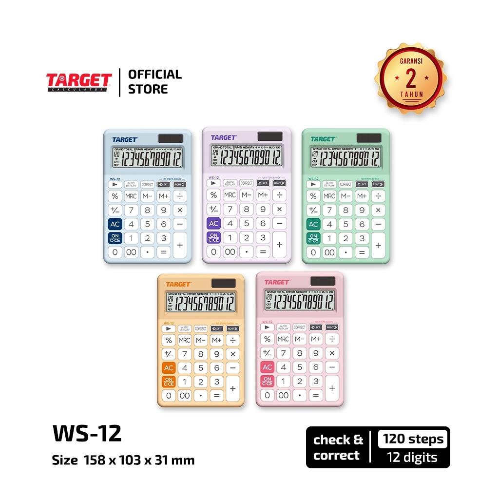 

KALKULATOR TARGET WS-12 CHECK & CORRECT 12 DIGITS