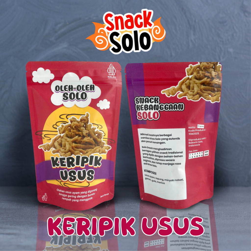 

Keripik usus ayam 50 gram | Snack camilan | Oleh-oleh solo | Snack Solo