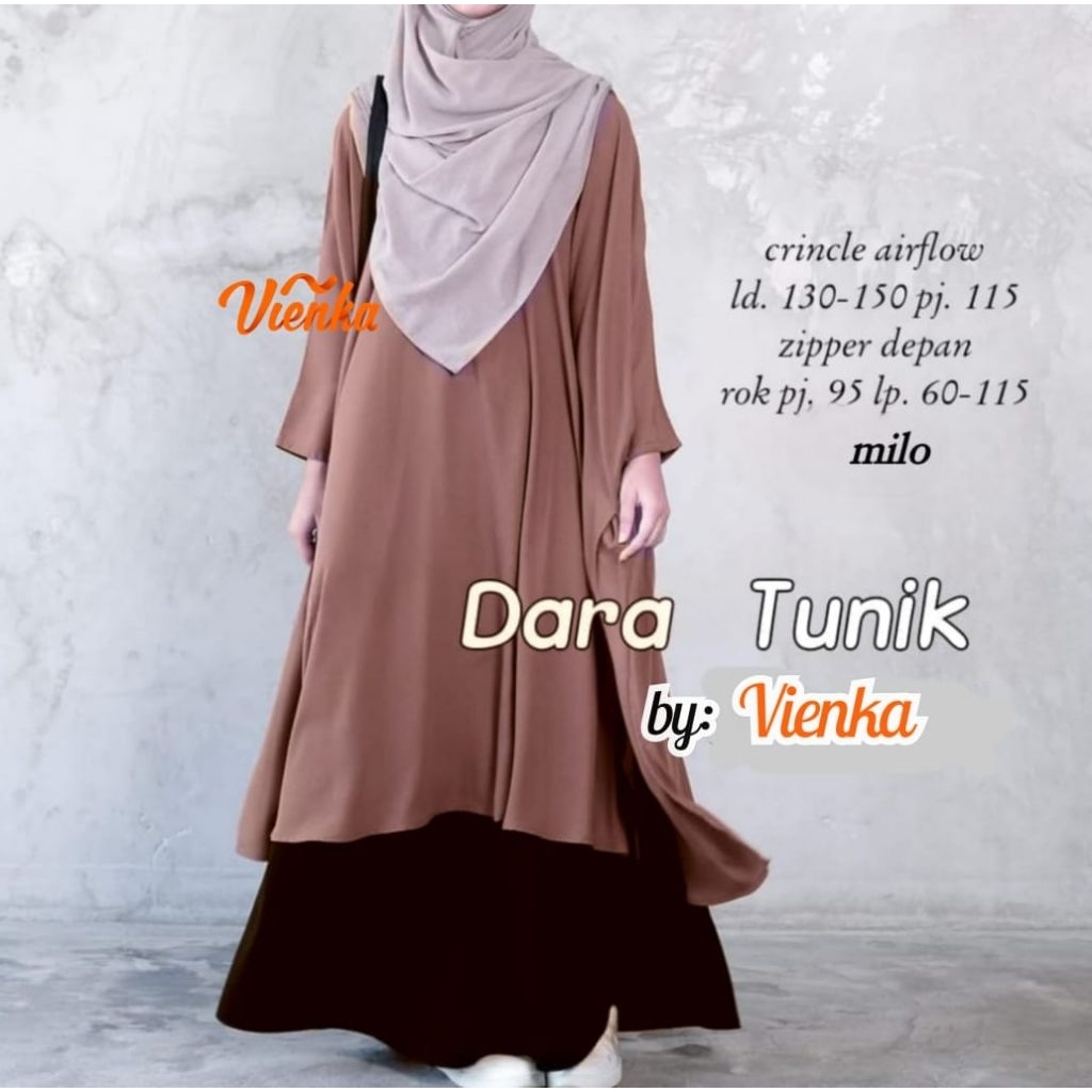 BAJU WANITA DARA TUNIK JUMBO POLOS BY VIENKA