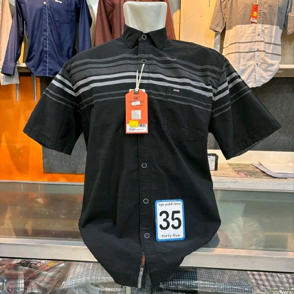 kemeja pendek cardinal casual reguler