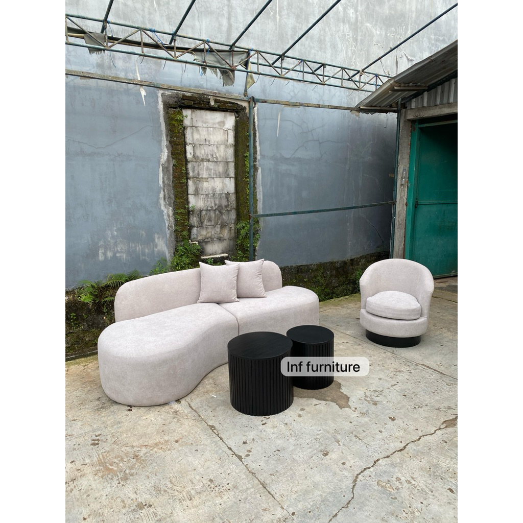 sofa tamu estetik sofa unik sofa cantik cocok untuk butik salon dan konsep rumah estetik dengan sofa