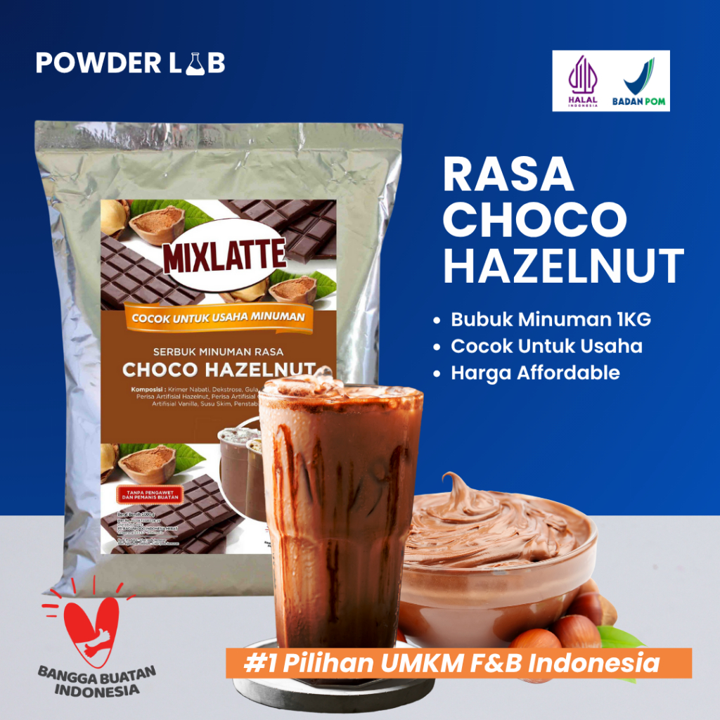 

Bubuk Minuman Mixlatte Rasa Choco Hazelnut 1 KG | Powder Drink Premium