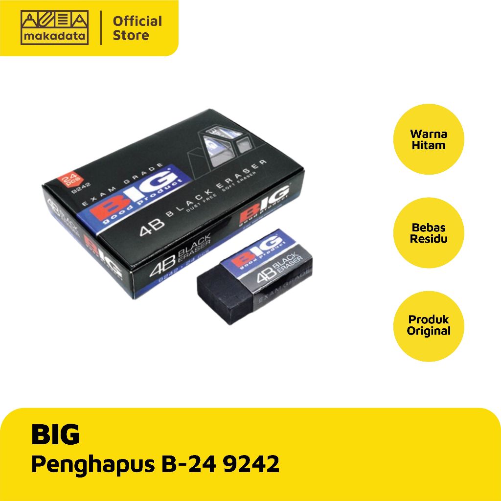 

ERASER / PENGHAPUS / STIP BIG B-24 9242 BLACK (1 PCS) MURAH