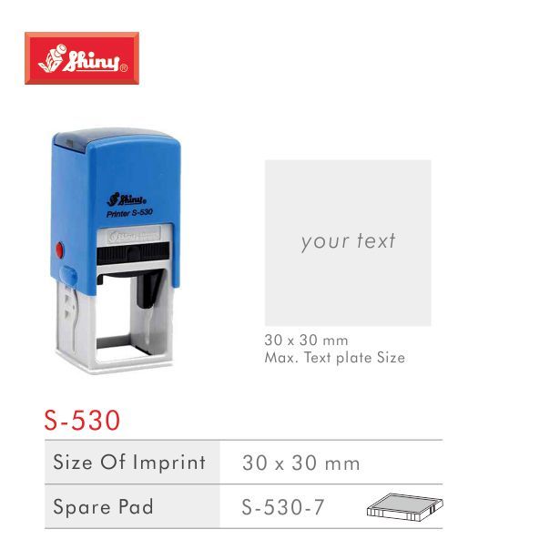 

Stempel Shiny S-530 Custom Huruf / otomatis self ink