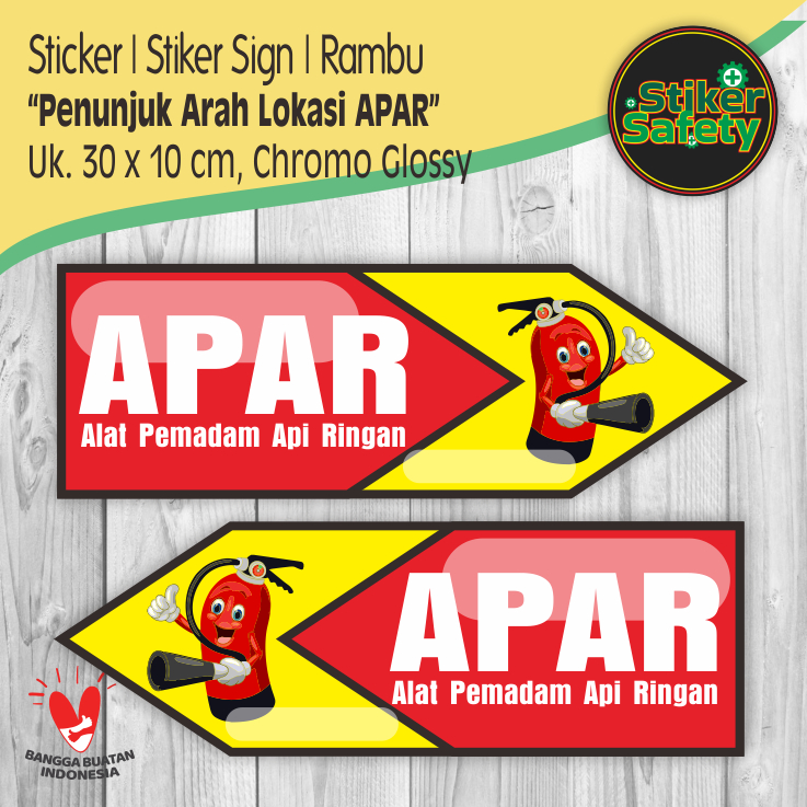 

Sticker Stiker Sign Rambu Penunjuk Arah Lokasi Alat Pemadam Api | APAR