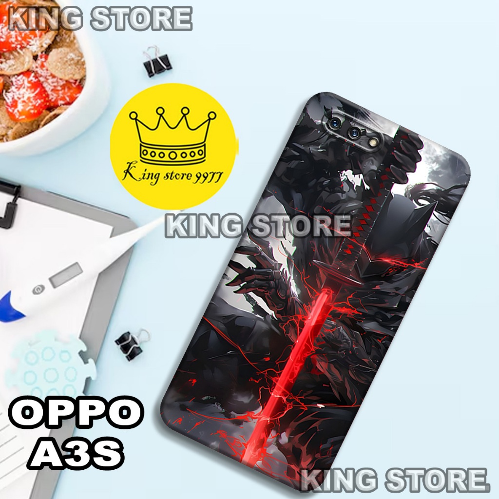 (KS13)  Softcase karet untuk OPPO A3S Motif gambar karakter Robot/casing OPPO A3S terbaru/kesing hp/