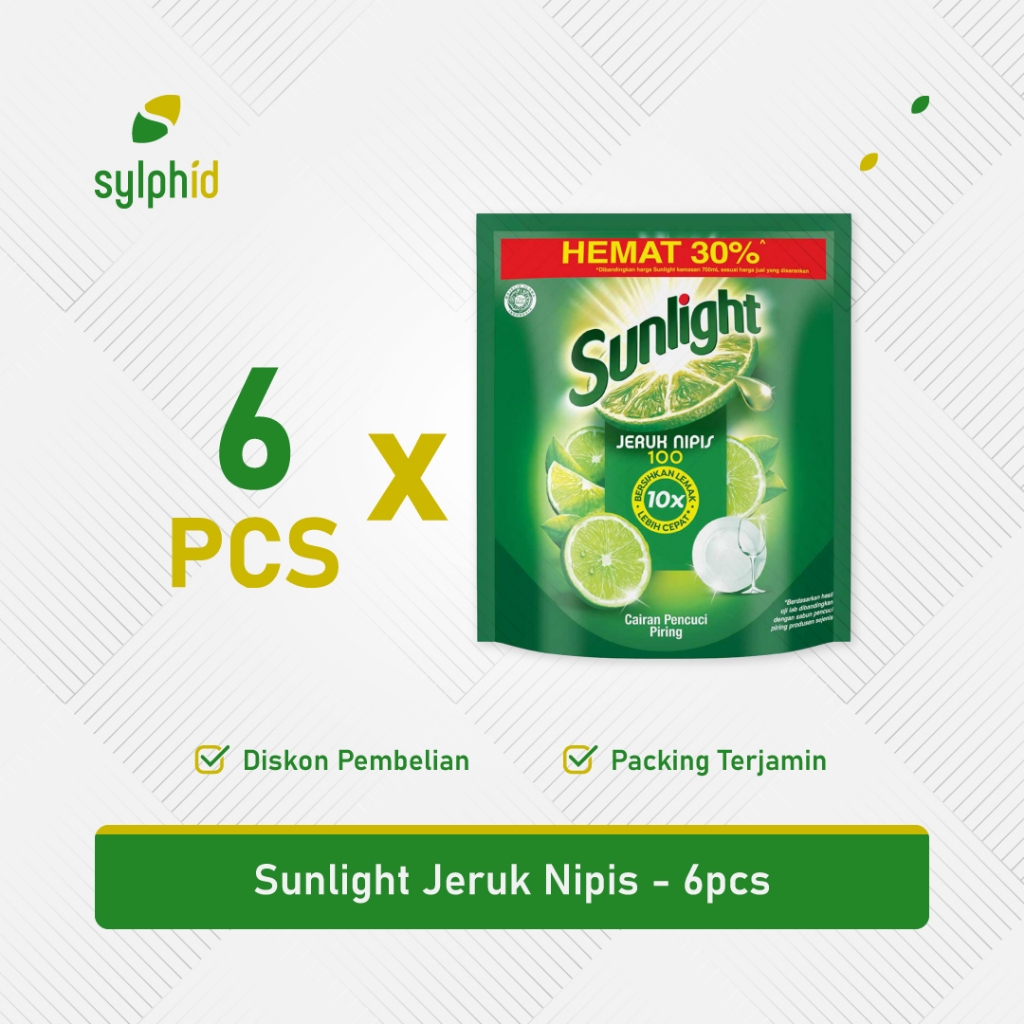 1 Dus Sunlight Jeruk Nipis 910 ml / Kemasan Ekonomis 1 Karton (6 pcs)