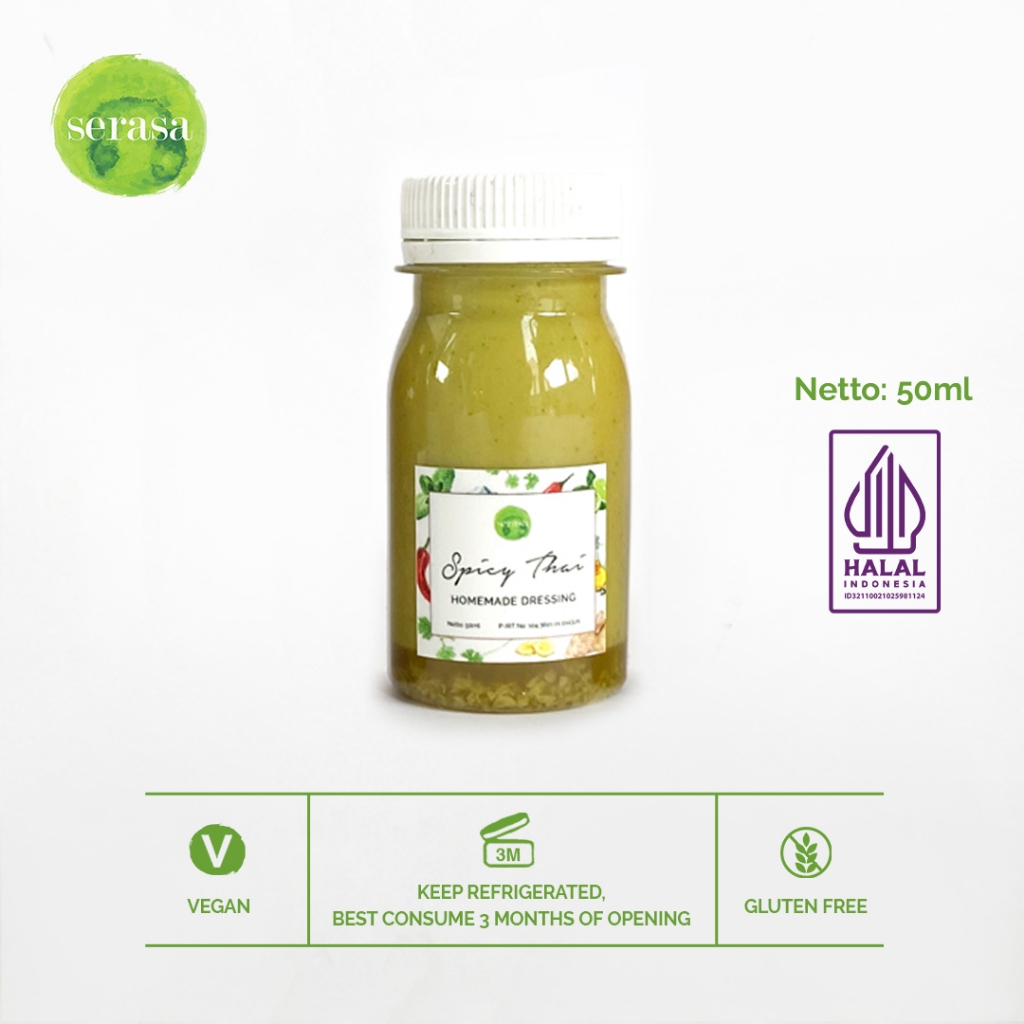 

Spicy Thai Homemade Dressing Sampler Vegan Low Sugar Dairy Free Bottle