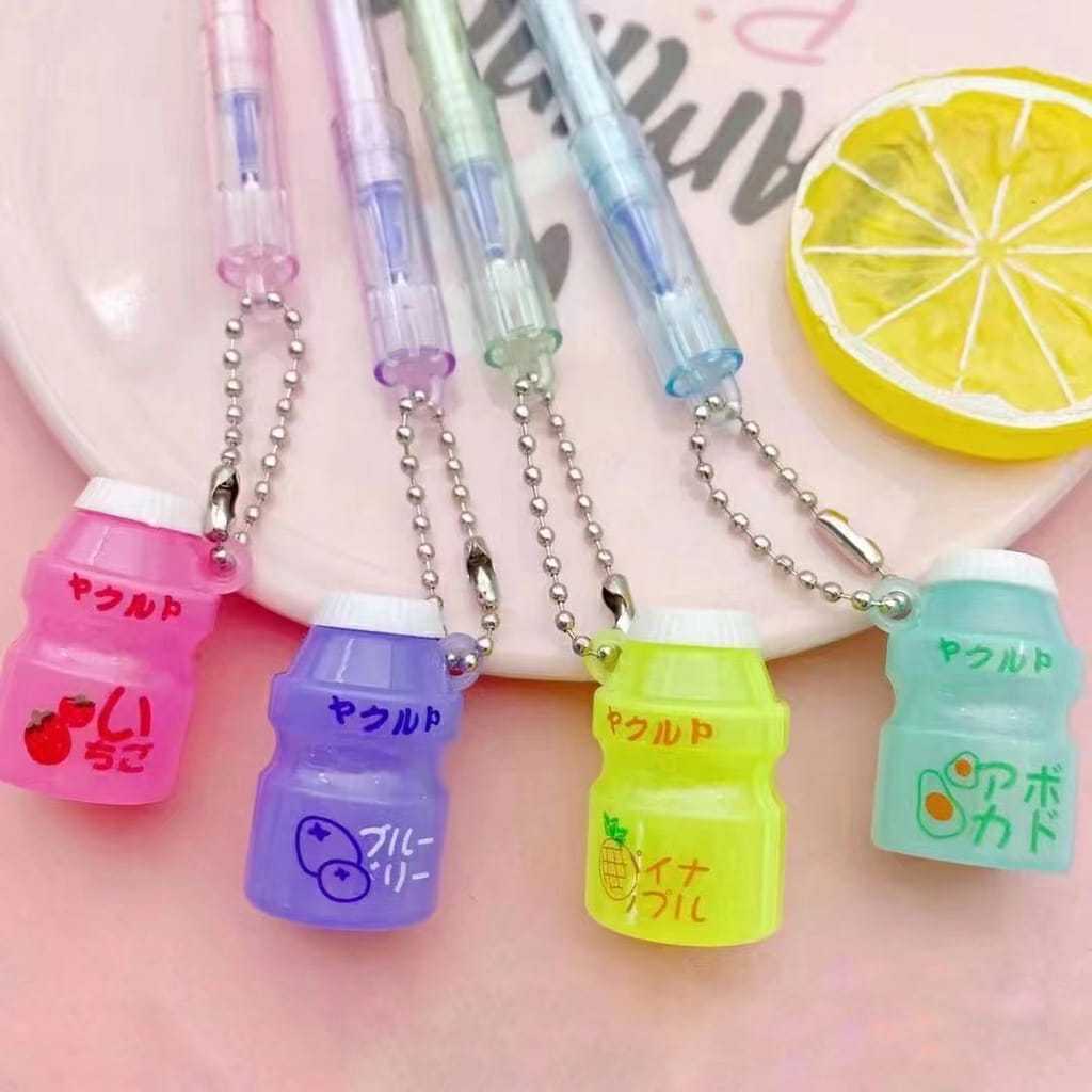 

Pulpen Lucu Aesthetic Pen Pena Gel Bolpen Unik warna pastel Pena Gantungan Botol Bunga Fancy cute Bola Salju Warna Warni Alat Tulis