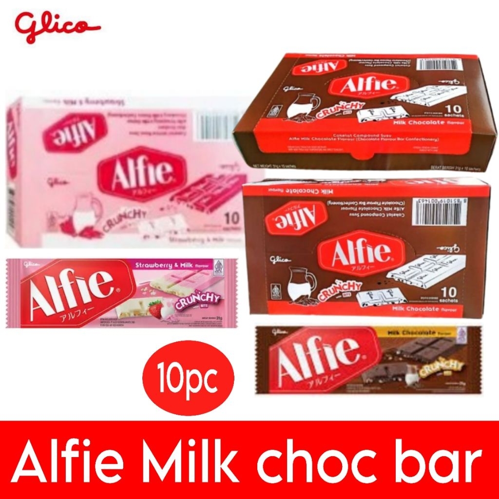 

Alfie Glico coklat susu krispi isi 10bj