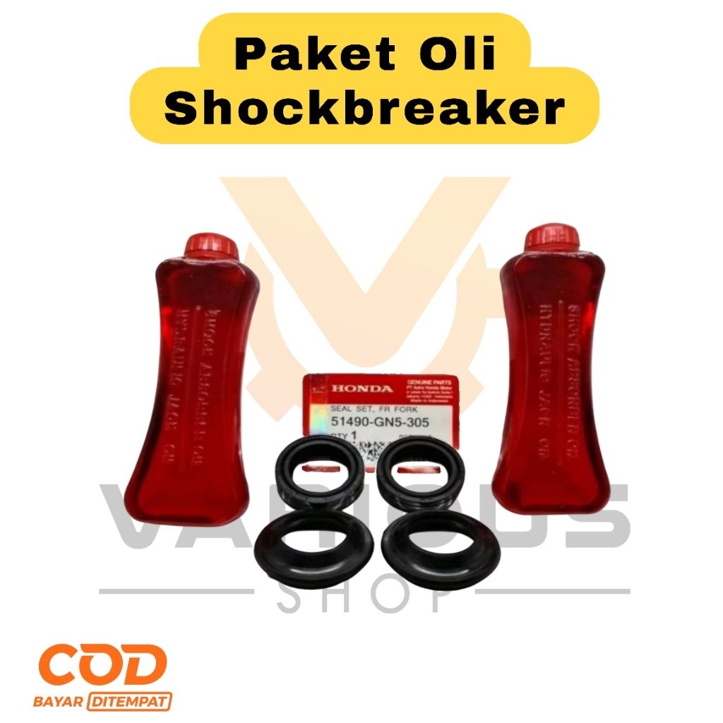 PAKET Oli shockbreaker sil seal shock sok depan beat supra vario 110 125