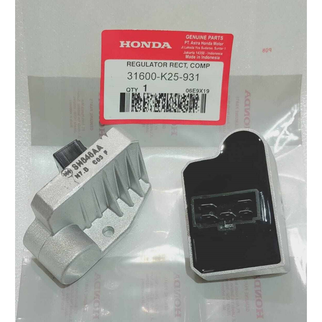 31600-K25-931 Regulator Kiprok Honda Supra X125 Fi, Beat Fi 2012-2014, Scoopy Fi 2013-2017 AHM ORI