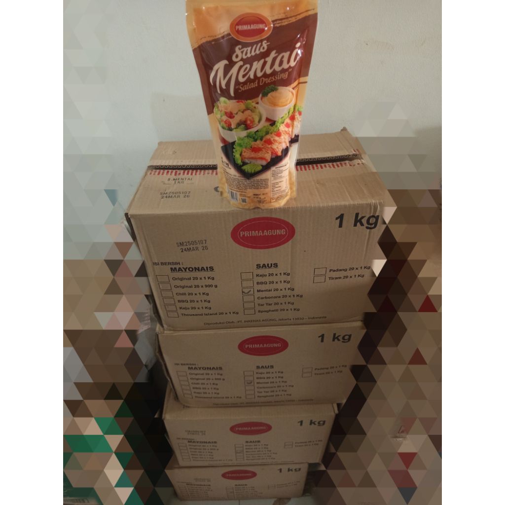 

PRIMA AGUNG SAUS MENTAI 1 KG | SAOS DIMSUM MENTAI 1KG