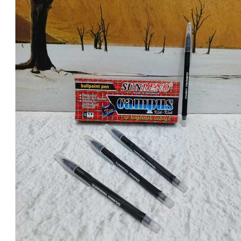 

(12pc) BALLPOINT PEN PENA BALPEN SUNRENO CAMPUS SOLID