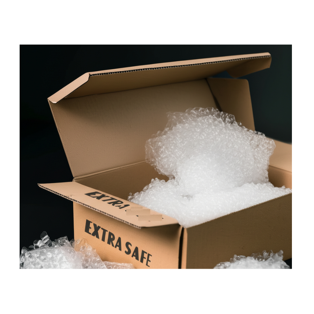 

Extra packaging (bubble/kardus/label)