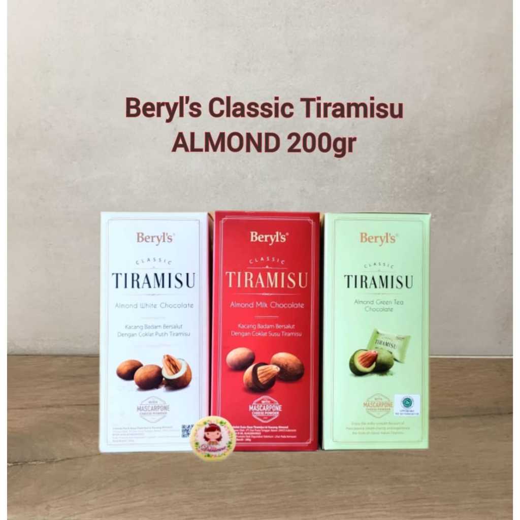 

Beryls Coklat Malaysia 200 gr Classic Tiramisu Almond Green tea Milk White Choco ( SCP )