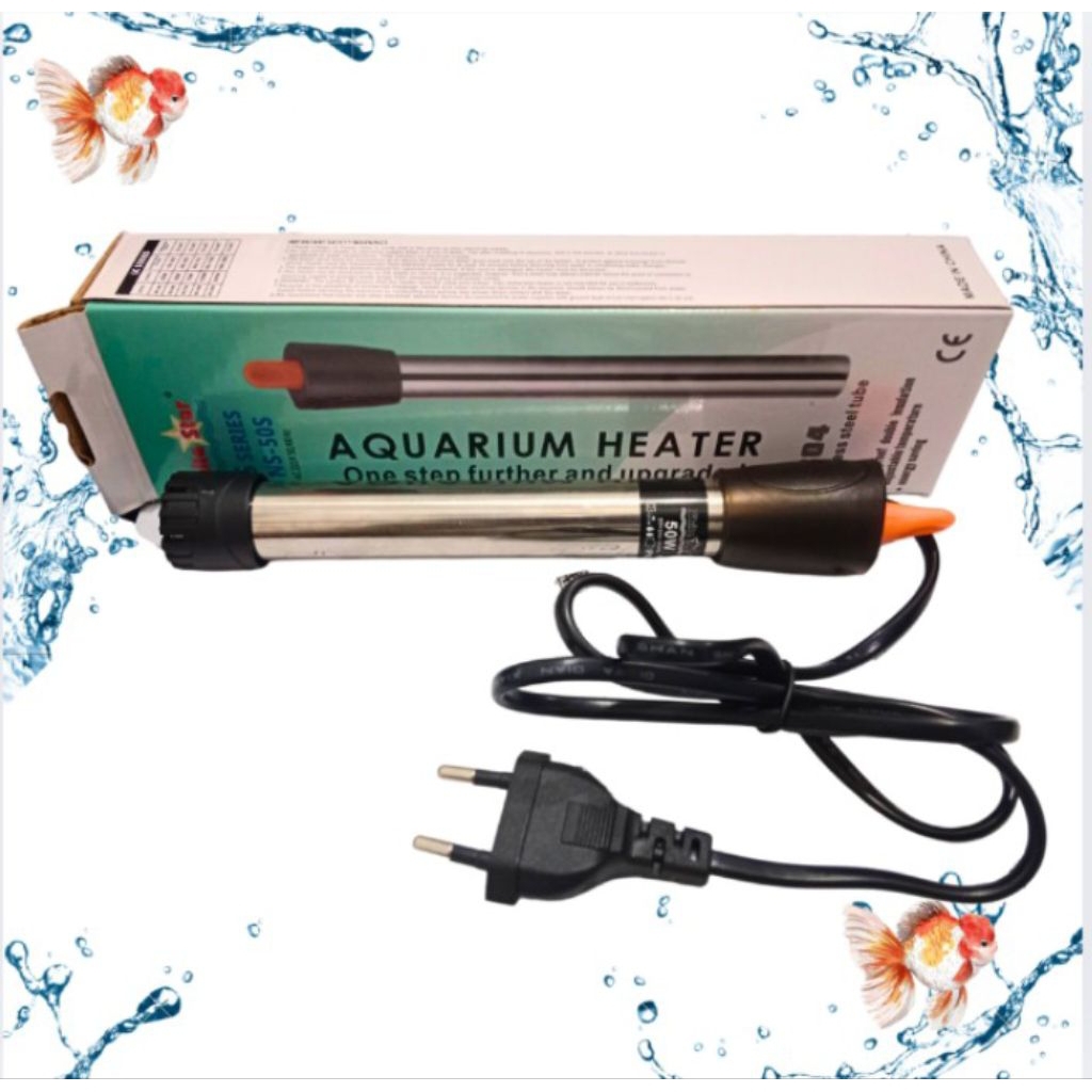 HEATER STAINLES NIKITA NS 25S / 50S / 75S / 100S AQUARIUM HEATER OTOMATIS PENGHANGAT AQUARIUM KOLAM