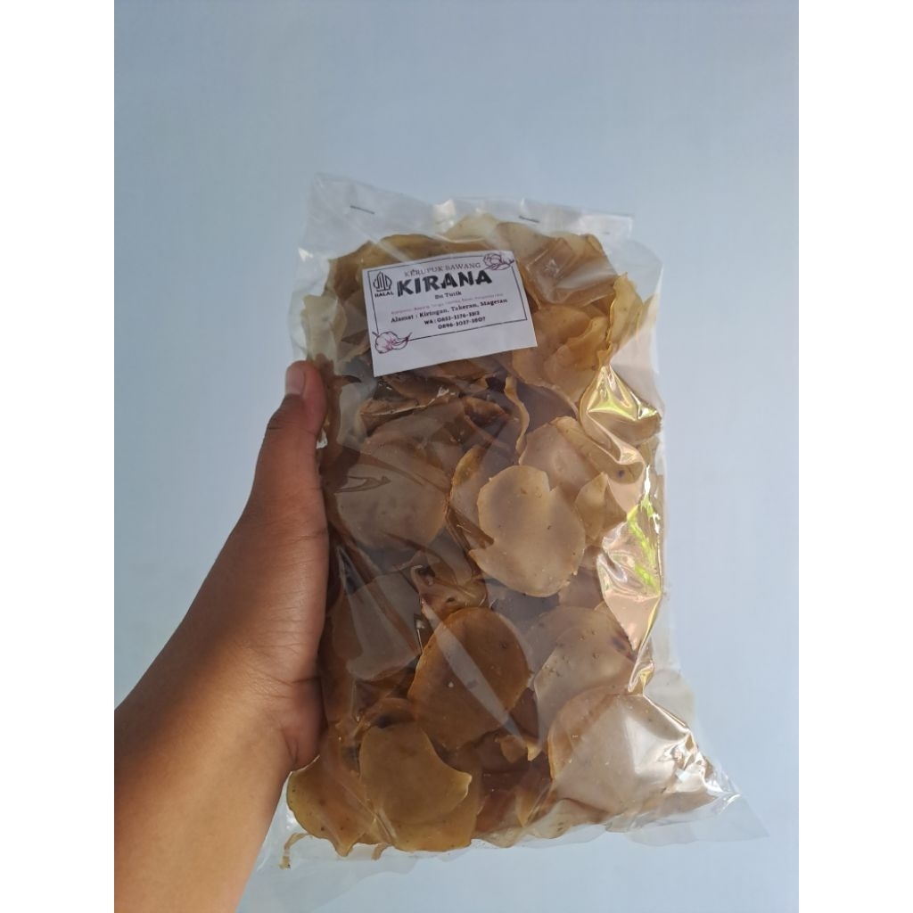 

KRUPUK BAWANG KERUPUK BAWANG KIRANA BU TUTIK ASLI HALAL 500GR