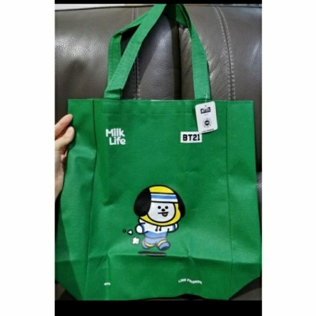 tote bag milk life bt21