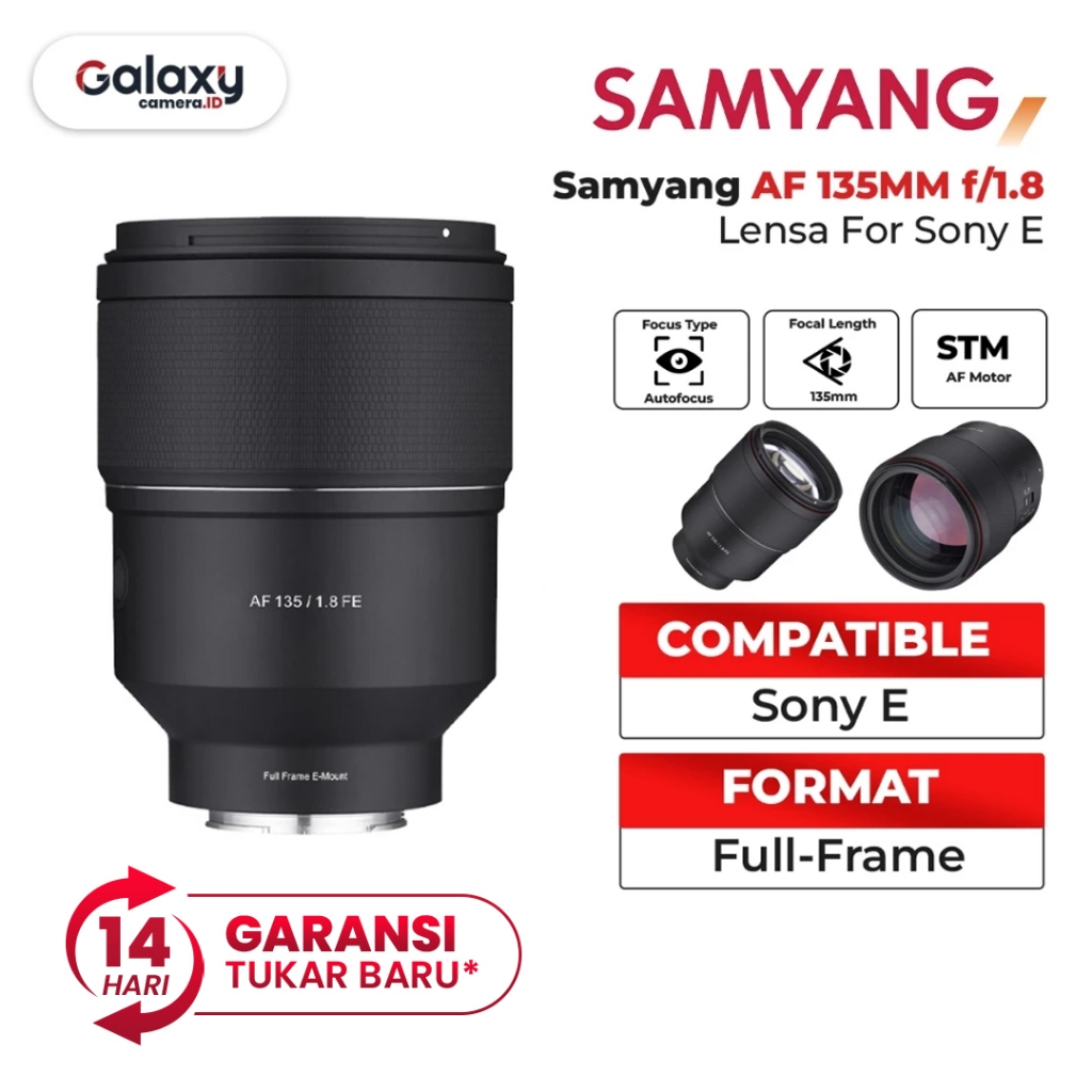 Samyang AF 135mm F1.8 For Sony FE Full Frame Lensa 135 mm F/1.8 Resmi