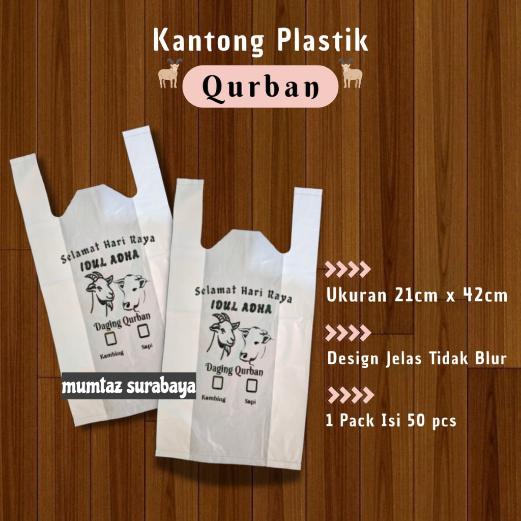 

(50PCS) Kantong Plastik IDUL ADHA | Kantong Plastik Souvenir IDUL ADHA, Kemasan Parcel Haji Kantong Plastik IDUL ADHA