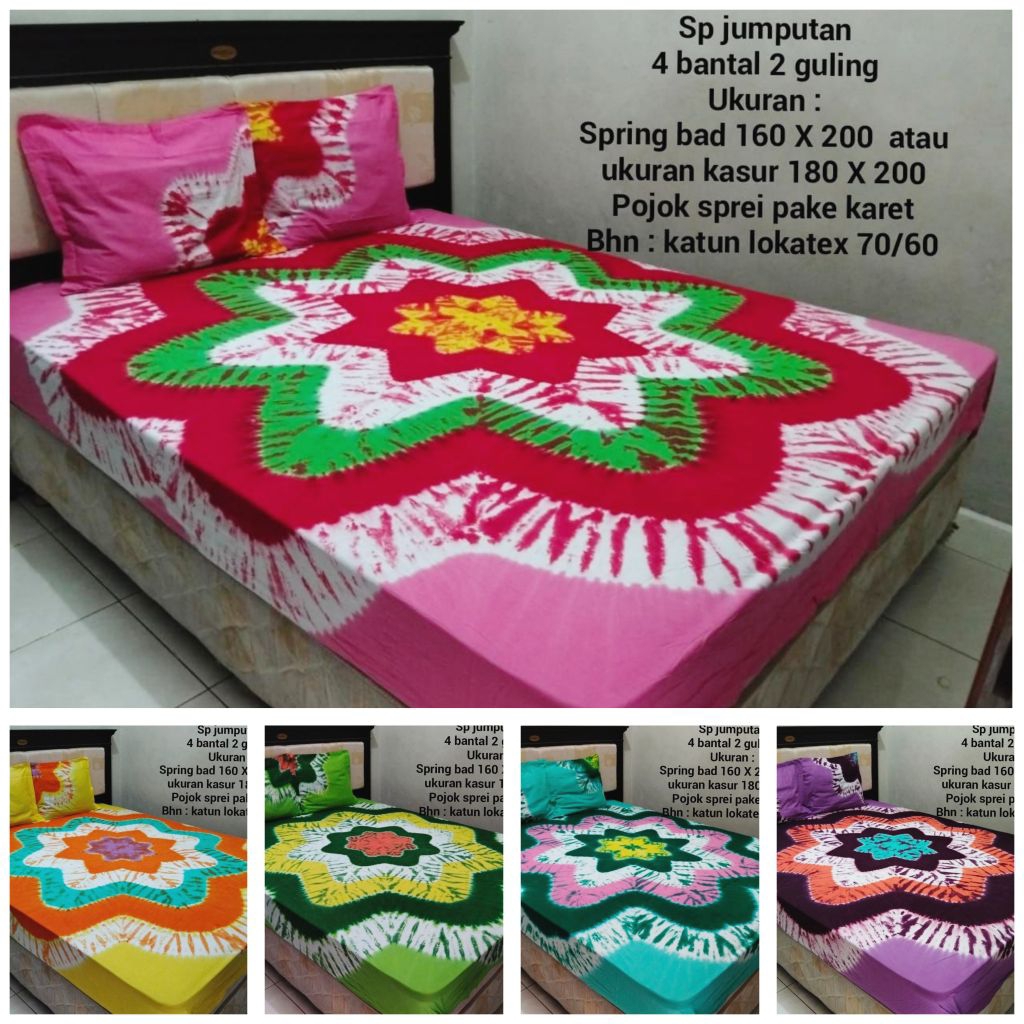 Sprei Batik 180x200 Motif Batik Jumputan Pekalongan