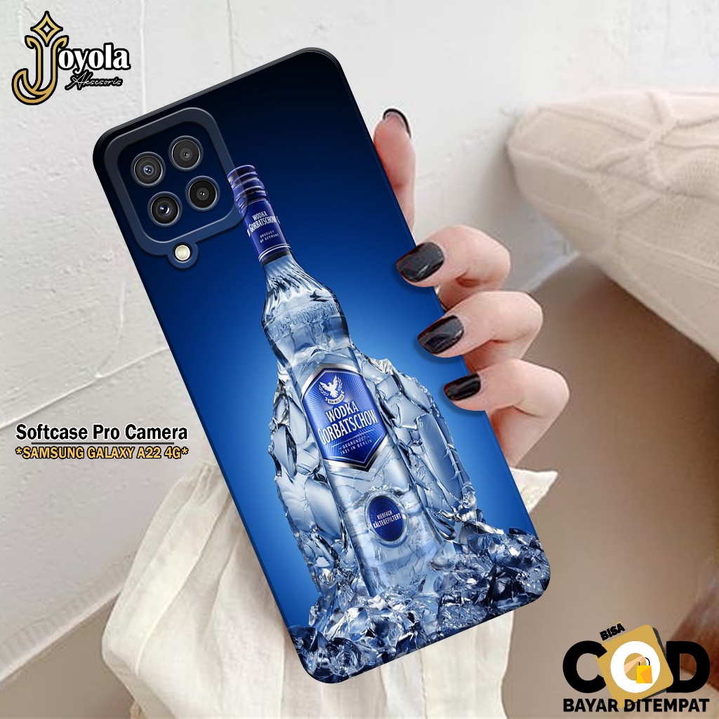 JOYOLA Case Samsung Galaxy A22 4G - Fashion Case Minuman - Softcase Samsung Galaxy A22 4G - Pro Came
