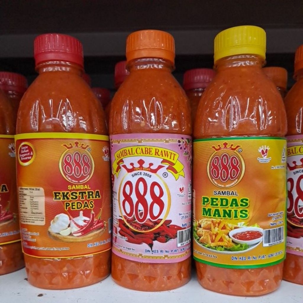 

888 triple delapan Sambal Botol 350 ml x 3