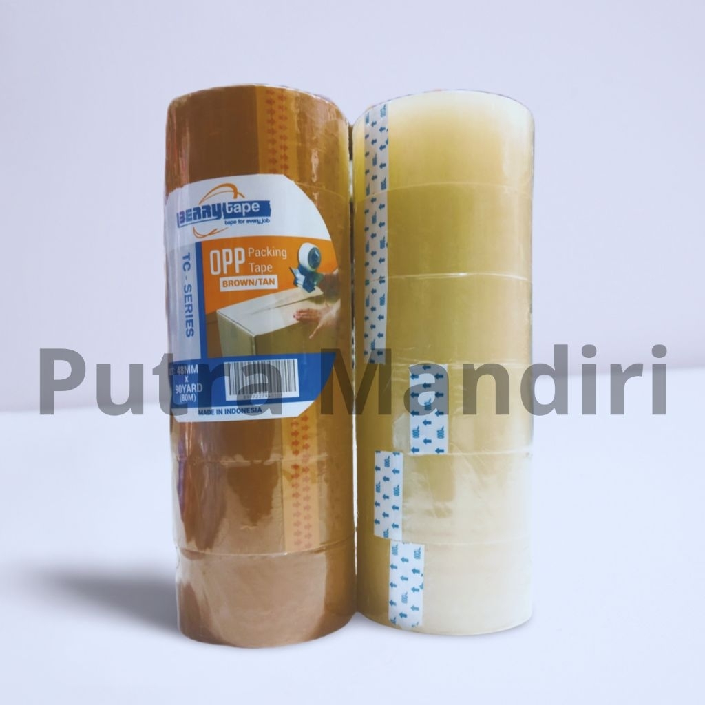 

Lakban Berry tape / Lindy tape lebar 48mm panjang 90yard