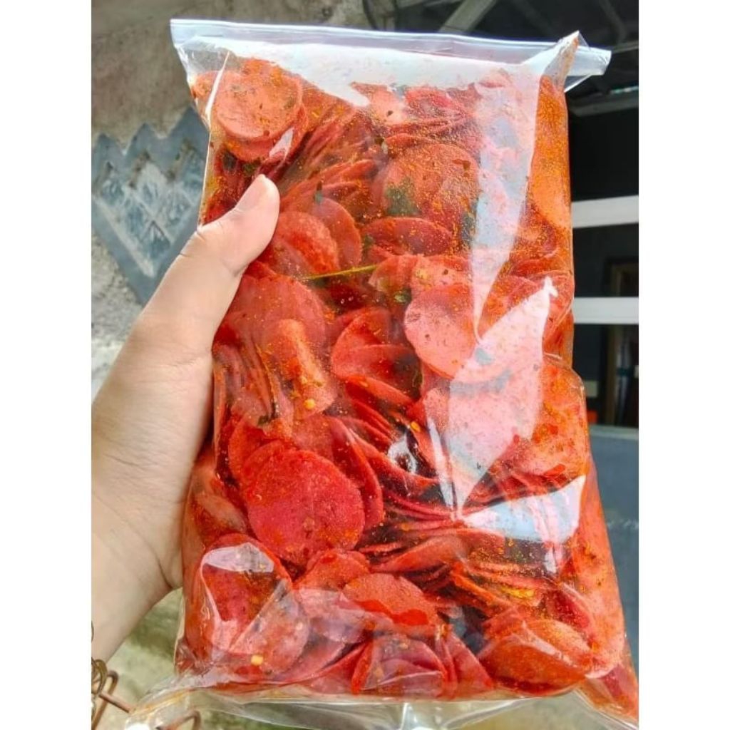 

(SOSRENG)sosis goreng pedas daun jeruk isi 1kg