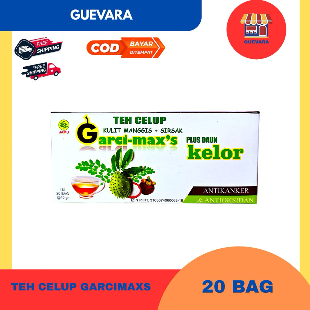 

GARCIMAXS Teh celup Herbal Kulit manggis+daun sirsak Anti Kanker Terapi kolestrol jantung