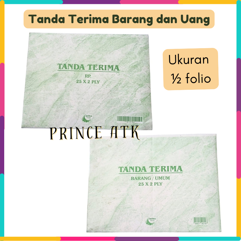 

Tanda Terima Barang dan Uang Rangkap Dua Ukuran 1/2 Folio
