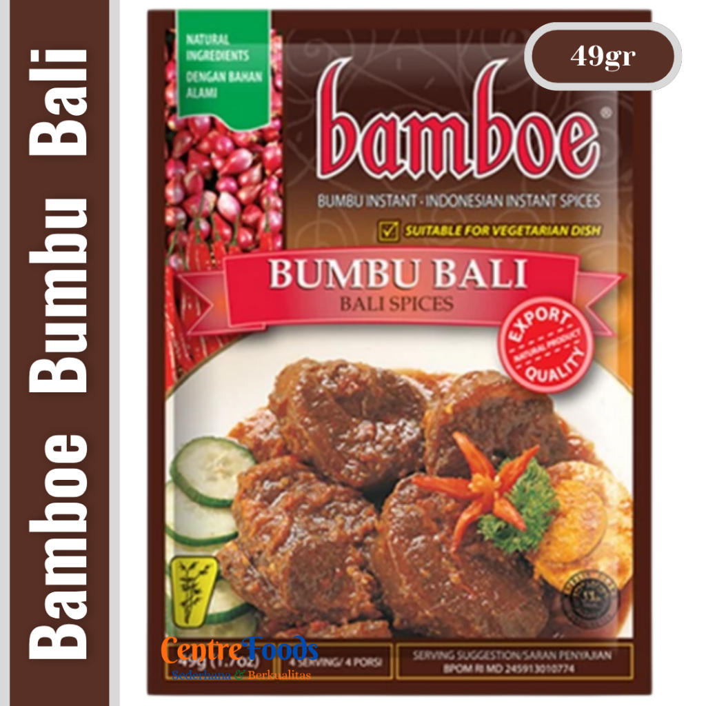 

Bumbu Masak Bumbu Bali - Bali Spices BAMBOE | 49gr [ Harga Per BKS ]