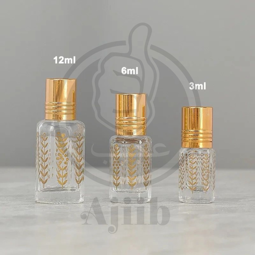 BOTOL TOLA PADI 3ML | 6ML | 12ML Ameer Al Oud Raudah Madawi Mizan AlRehab Bibit 100ml Parfum Arabian