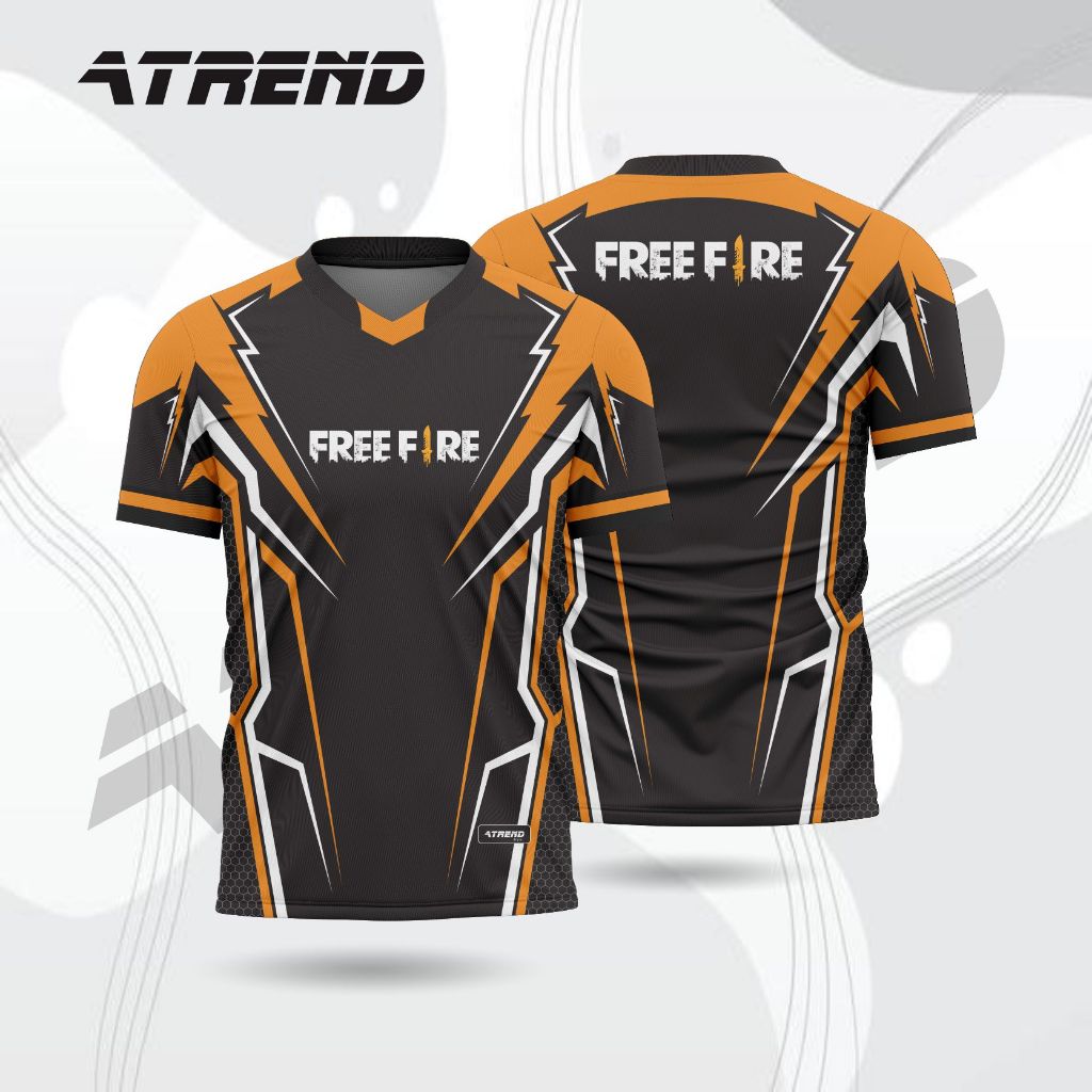 ATREND AT132 JERSEY GAMIMG FF FREEFIRE // BAJU GAMING MURAH GRATIS NAMA DAN LOGO