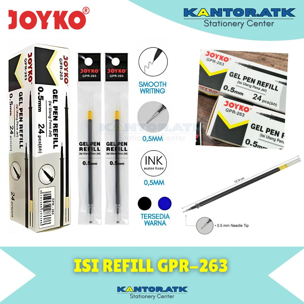 

(24PCS) Refill Pulpen Joyko GPR-263 / Isi Ulang Pulpen Gel GPR263