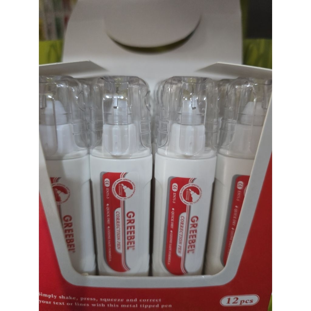 

CORRECTION FLUID GREEBEL ISI 12 TIPEX PEN PUTIH CORRECTION PEN TIPEX CAIR GREEBEL