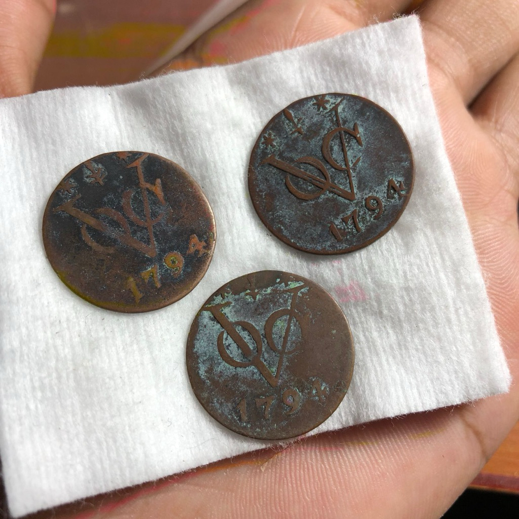 Koin Kuno VOC Gelderland 3pcs Asli 1794