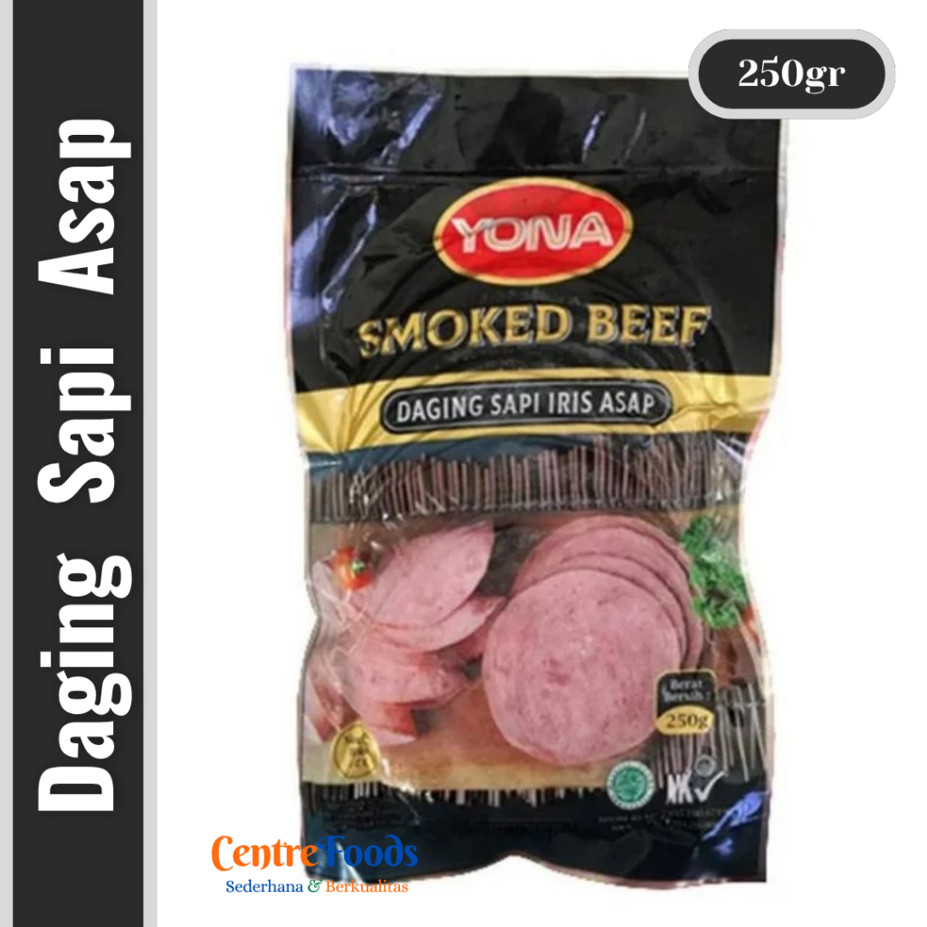 

Daging Sapi Iris Asap - Smoked Beef YONA | 250gr [ Harga Per BKS ]