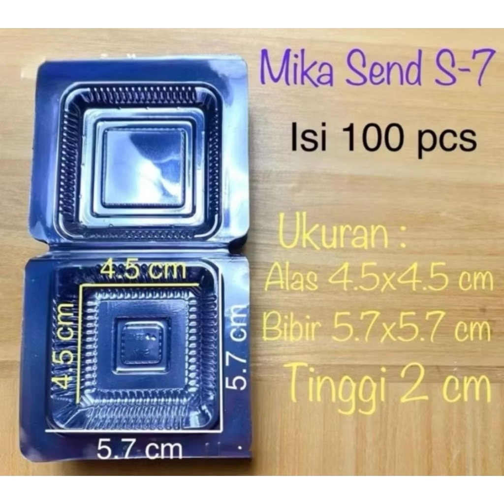 isi 100pcs Mika DDM 7C Mika plastik Mika bening tempat Bolu tempat agar puding mini