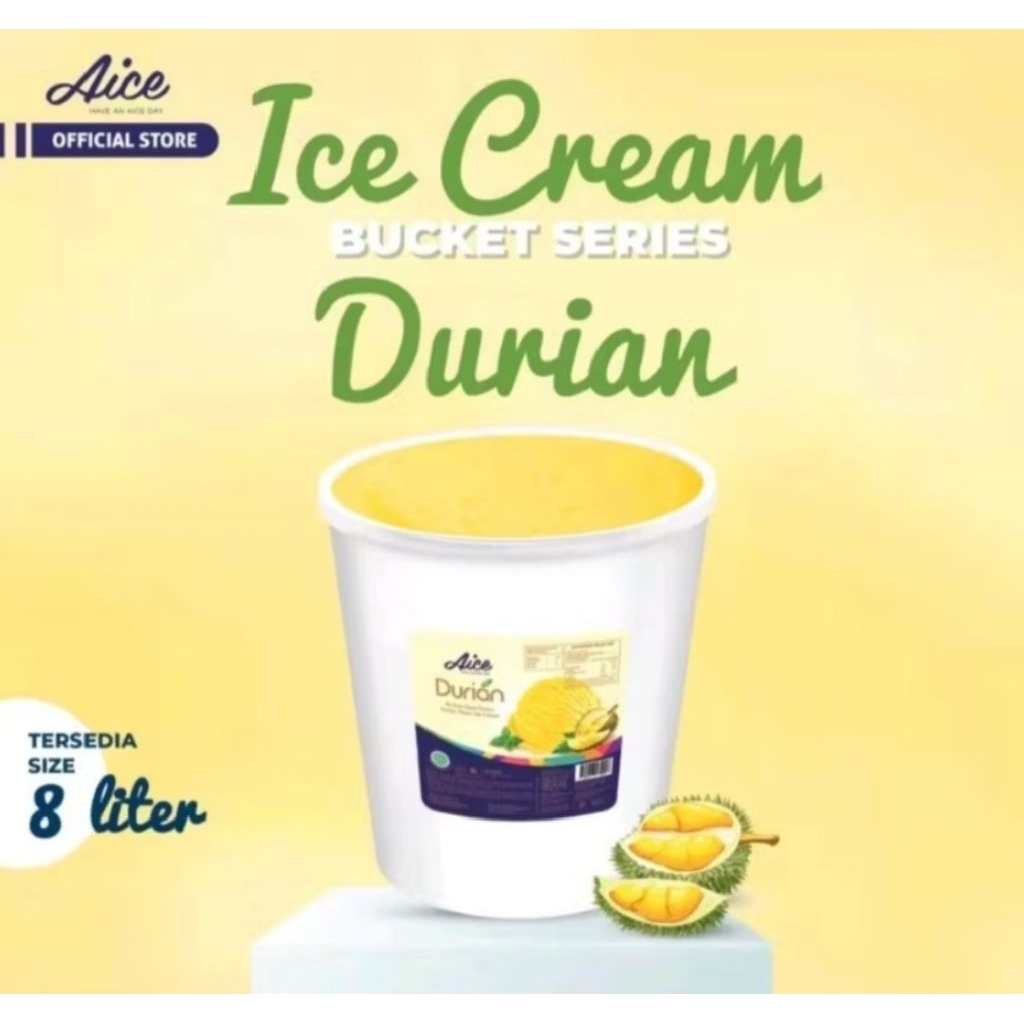 ice cream aice rasa durian 8 liter eskrim duren es krim murah bekasi
