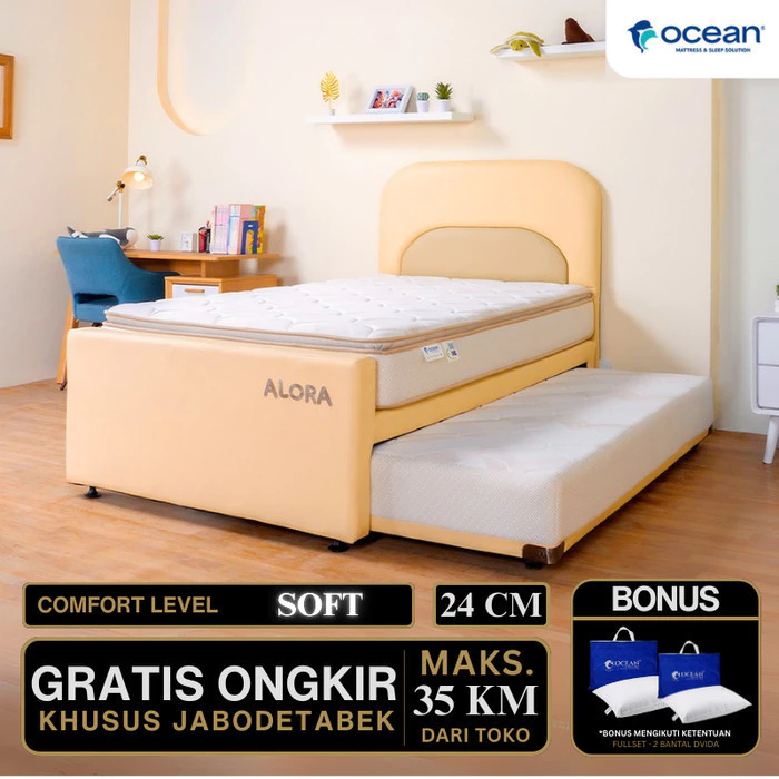 OCEAN Kasur Springbed 3in1 3 in 1 Alora 120x200 - Kasur Sorong / Kasur Tingkat / Kasur Anak [FULLSET