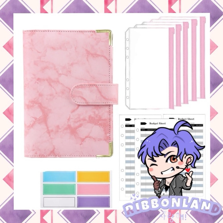 

KODE D63W Set A6 Lengkap Binder Kulit Marmer Nabung Hemat