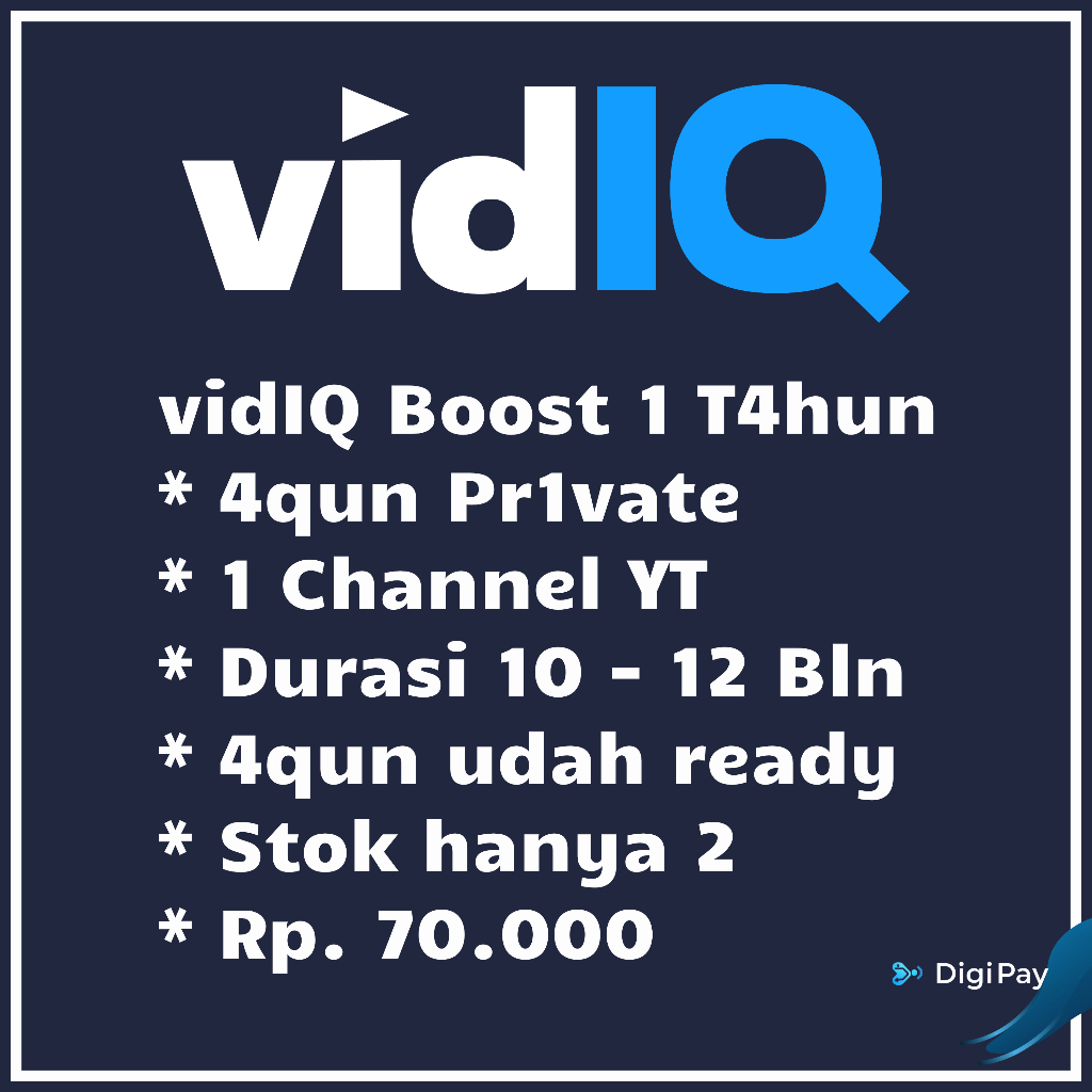 Jasa Optimasi Channel YouTube | Vidiq Boost | Premium | Bergaransi