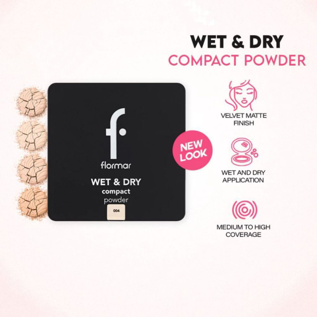 FLORMAR WET & DRY COMPACT FOWDER (BEDAK FOUNDATION PADAT TWO WAY CAKE)