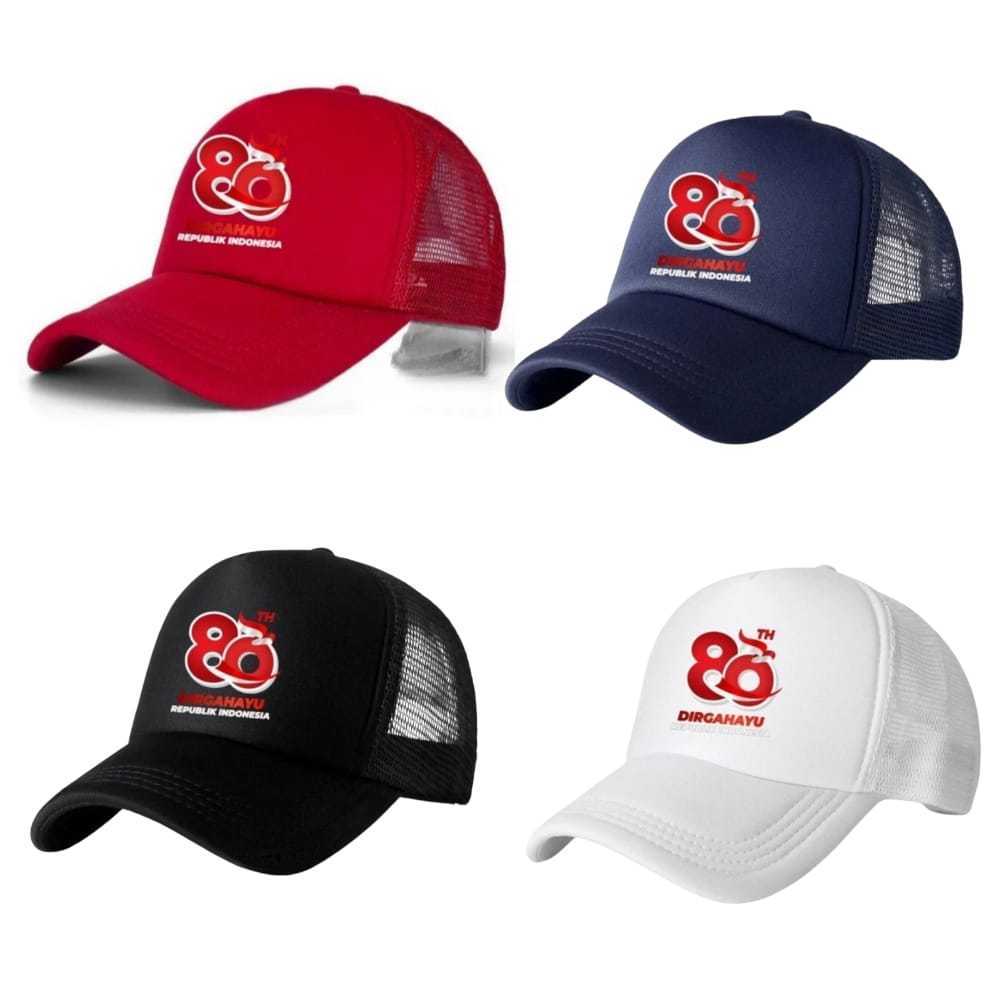 Topi Trucker Sablon HUT RI 80 Th