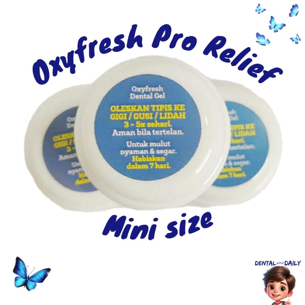 Oxyfresh Pro Relief gel salep luka sariawan travel