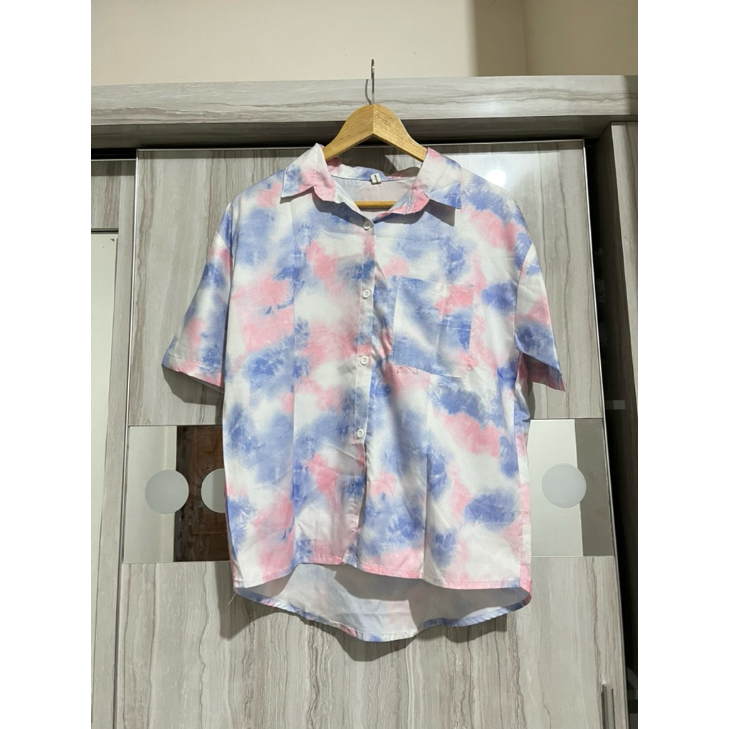 kemeja tie dye silk
