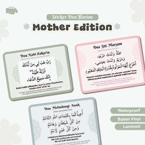 

Sticker Bacaan Doa Harian Siti Maryam | Nabi Zakaria | Pelindung Ain | Surat Yusuf | Stiker Muslim Vinyl Waterproof | Kecil