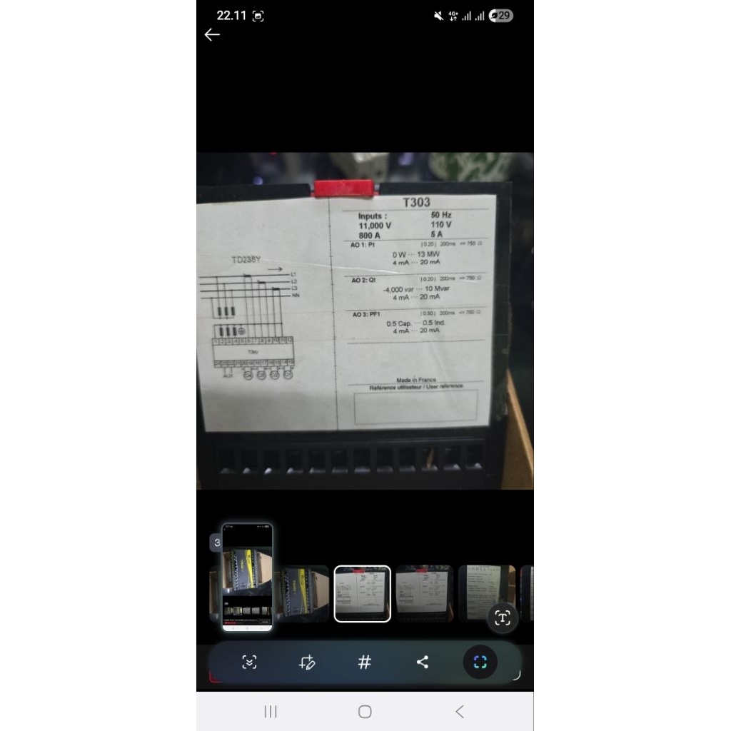 ENERDIS TRIAD 2 T303 HN 20MA power monitoring or control module